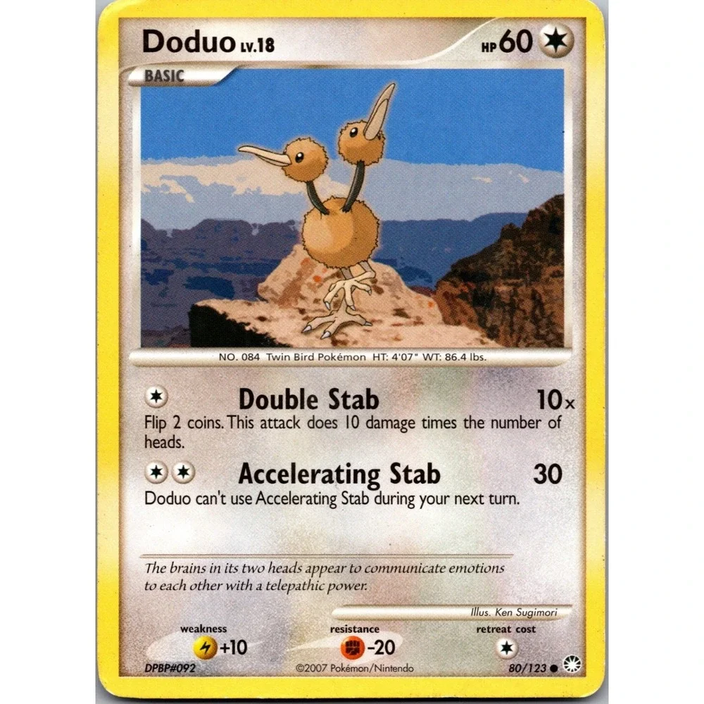 Pokemon Doduo Mysterious Treasures 80/123 Common LP 2007 Diamond & Pearl